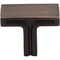 Jeffrey Alexander 1-3/8" Overall Length Brushed Oil Rubbed Bronze Rectangle Anwick Cabinet Knob 867DBAC - alternate 4